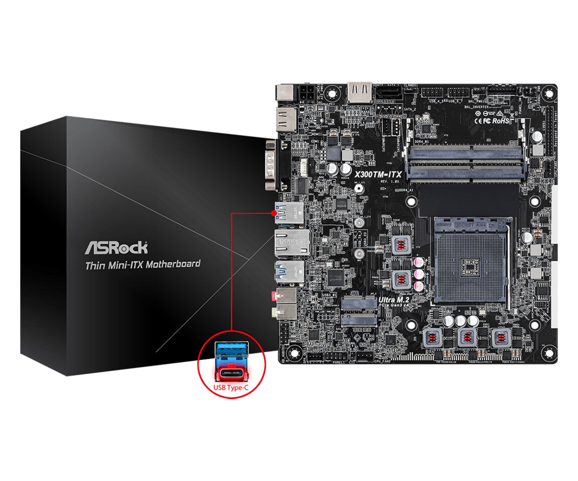 華擎發(fā)布 AMD X300TM-ITX 主板，支持銳龍 4000 系列 APU