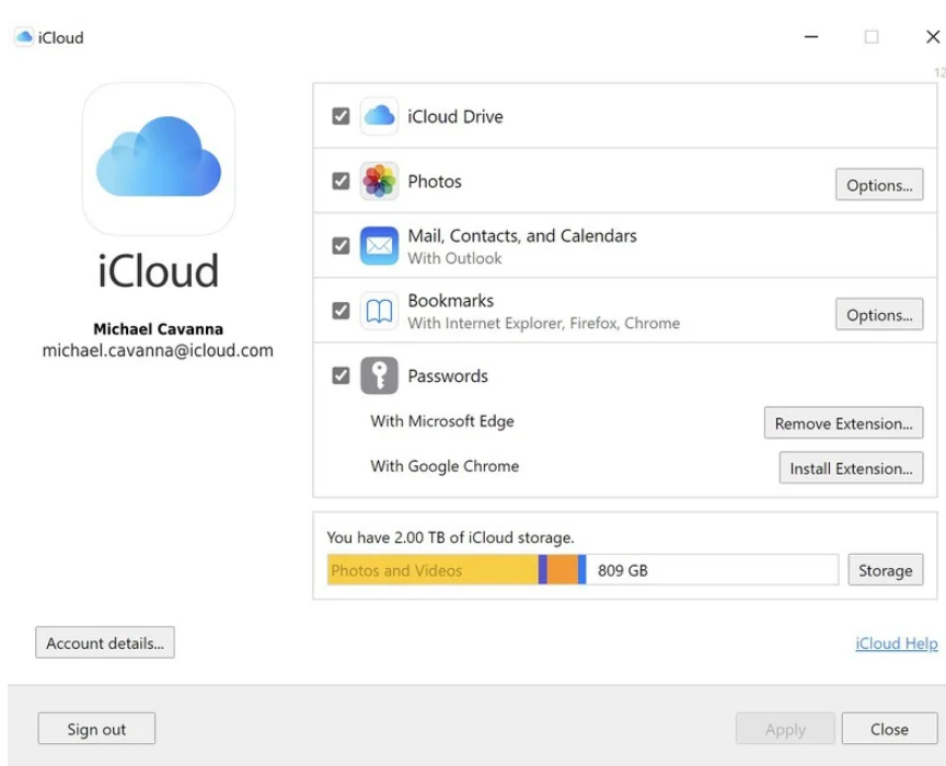 蘋果 iCloud Win11/Win10 桌面版 12.5 正式版發(fā)布：支持全新鑰匙鏈密碼管理器