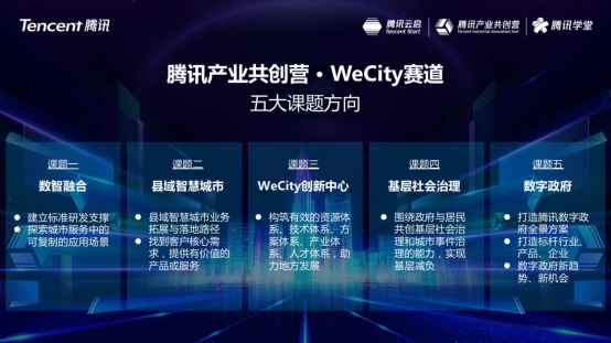 騰訊產(chǎn)業(yè)共創(chuàng)營(yíng)WeCity賽道課題發(fā)布 攜手行業(yè)精英共建智慧城市