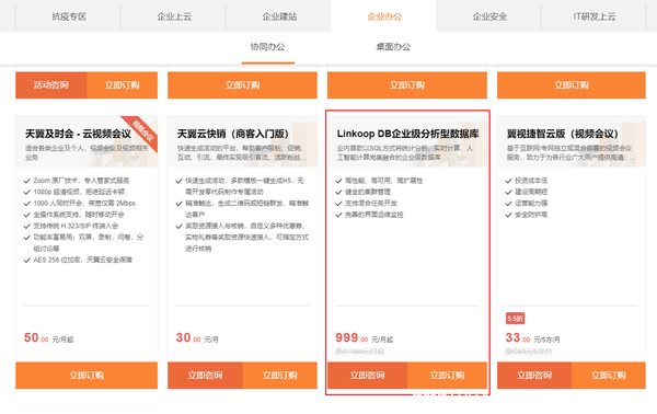 云網(wǎng)融合 聚云位智Linkoop DB入駐電信天翼云市場(chǎng)