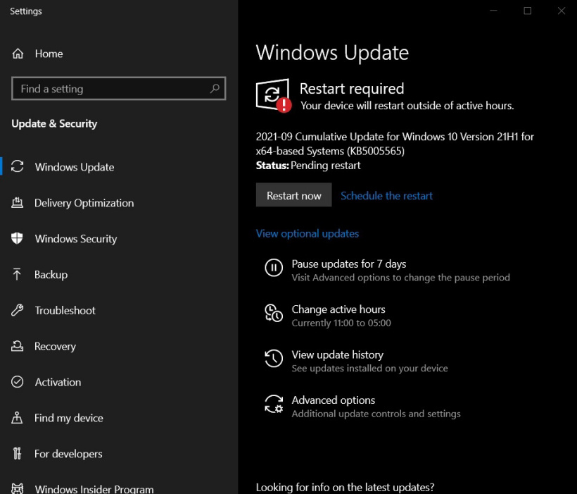 微軟推送 Win10 9 月累積更新 KB5005565，修復(fù)藍(lán)牙與中文輸入問題