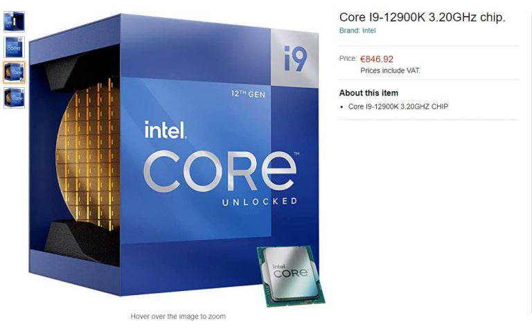 亞馬遜偷跑英特爾酷睿 i9-12900K 等 Alder Lake CPU，定價(jià)不菲