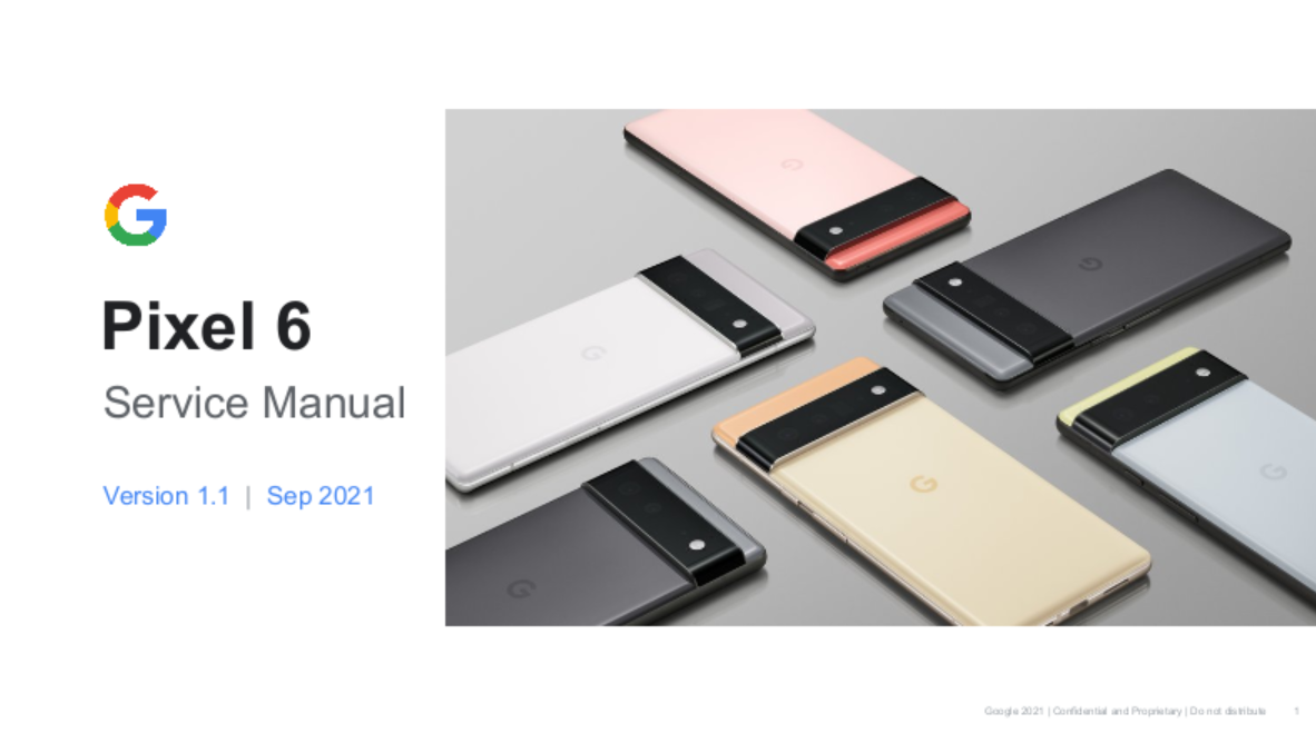 谷歌 Pixel 6 系列維修手冊和組裝視頻泄露:使用三星 Exynos 5132 基帶