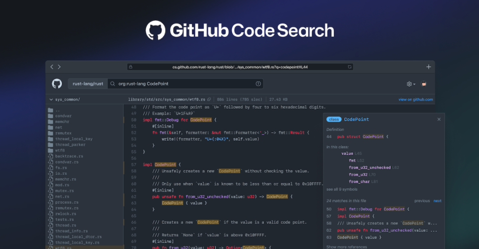 微軟 GitHub 大幅改進(jìn)代碼搜索功能,已發(fā)布技術(shù)預(yù)覽版