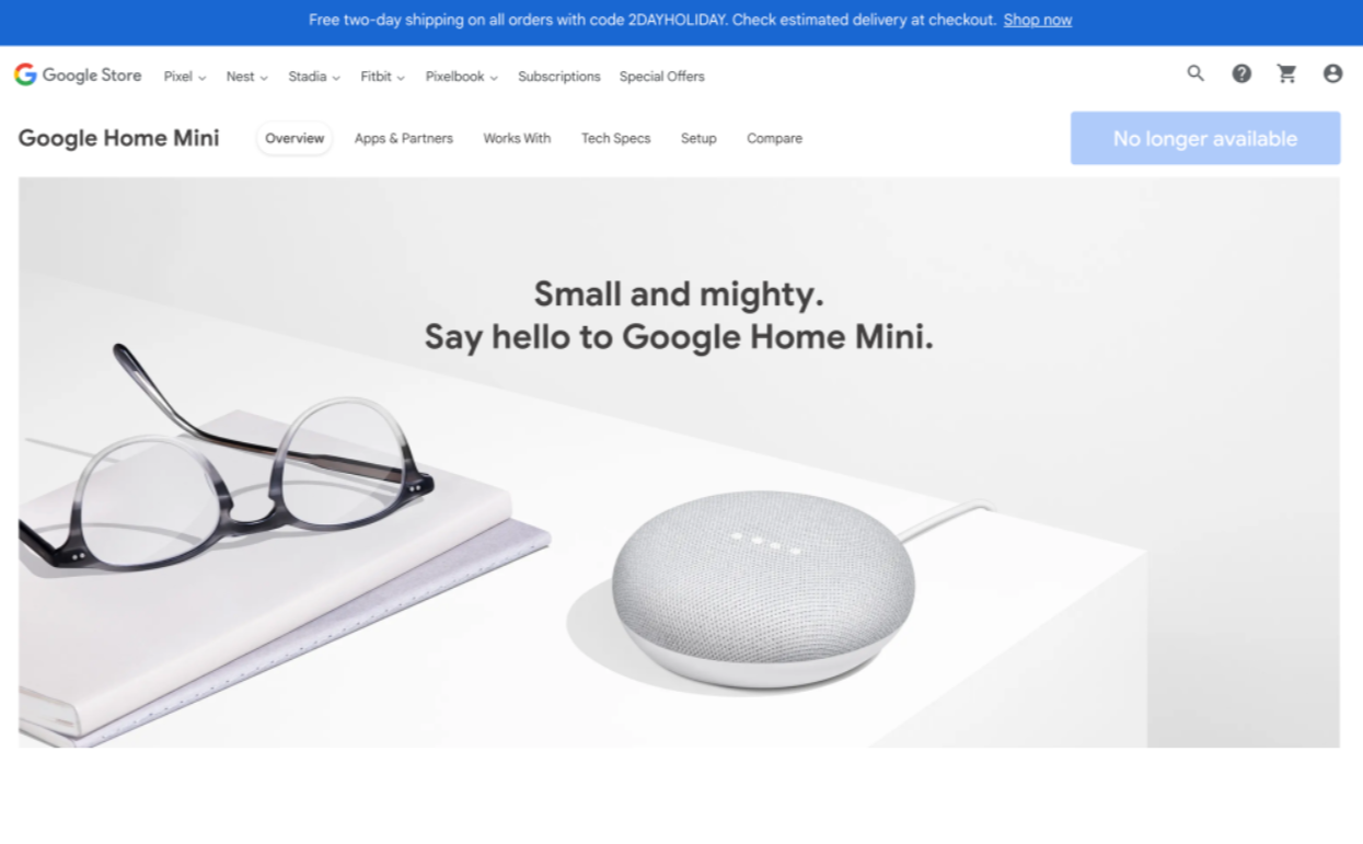 發(fā)布 4 年后，谷歌 Home Mini 終于停售：曾登頂全球最暢銷智能音箱