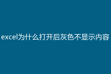 excel為什么打開(kāi)后灰色不顯示內(nèi)容 excel打開(kāi)后灰色不顯示內(nèi)容的解決方法