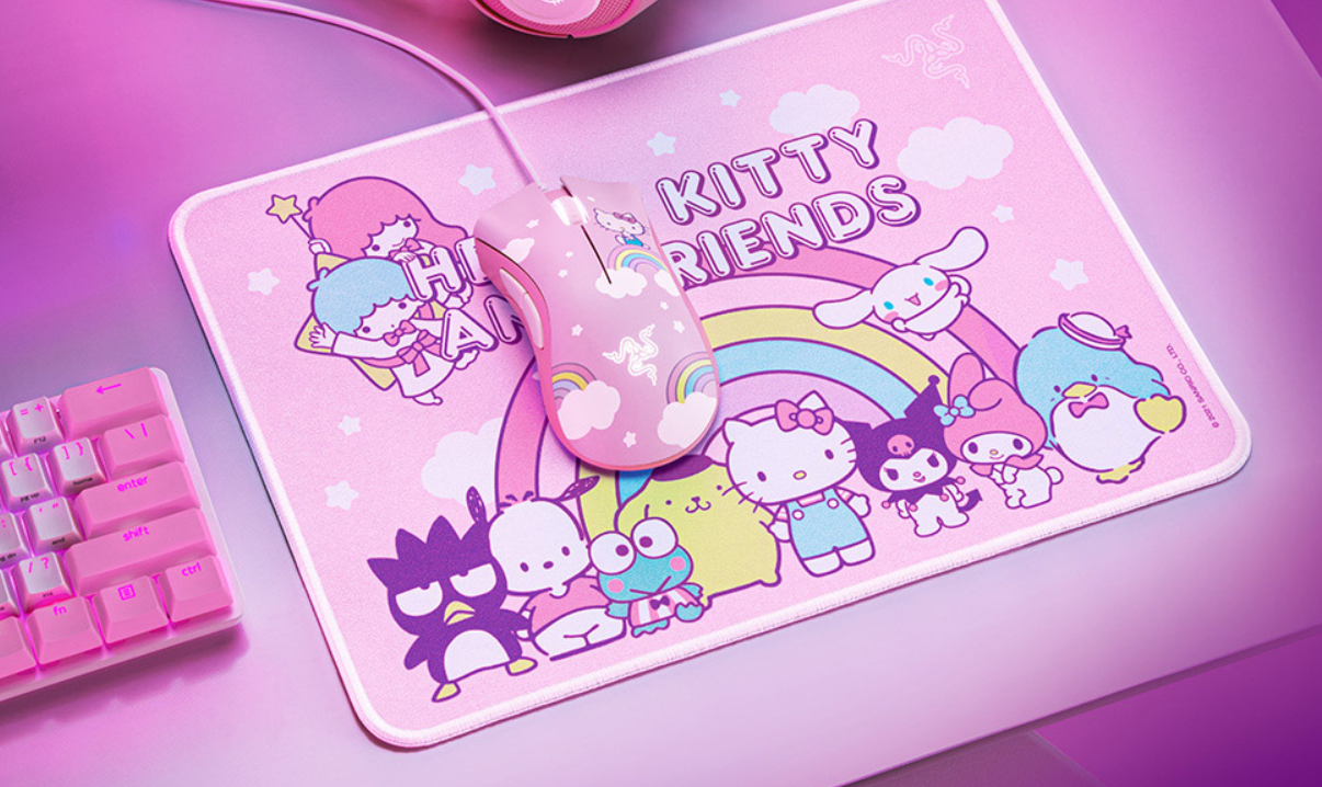 雷蛇推出 Hello Kitty 電腦配件產(chǎn)品：鼠標、耳機、電競椅，全系萌萌粉紅色
