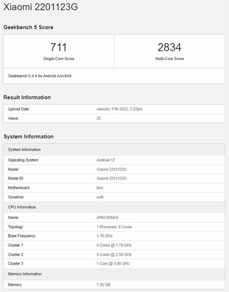小米 12 系列國(guó)際版發(fā)布在即，跑分在 Geekbench 亮相