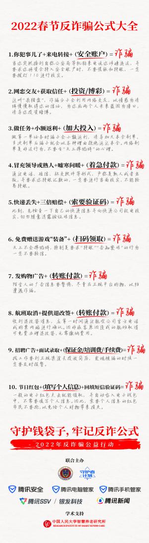 守護(hù)錢(qián)袋子，牢記反詐公式！警方聯(lián)合騰訊發(fā)起反詐公益行動(dòng)