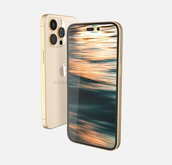 iPhone 14 Pro超清概念圖曝光：獨(dú)特挖孔屏、“土豪金”回歸