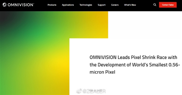 豪威發(fā)布世界最小0.56μm像素技術：臺積電28nm、將打造2億像素CMOS