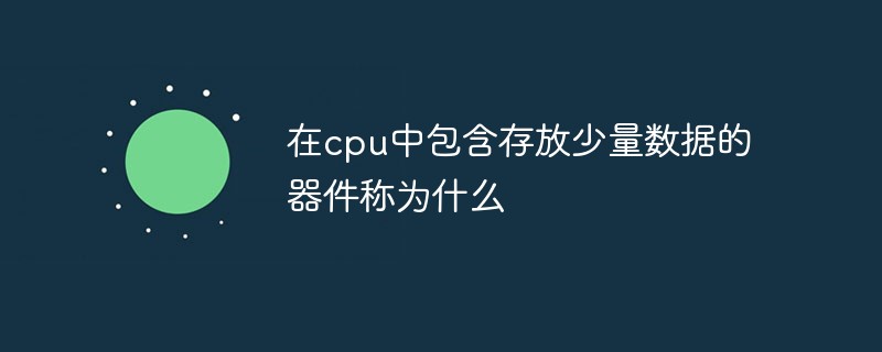 在cpu中包含存放少量數(shù)據(jù)的器件稱為什么