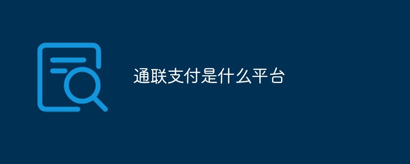 通聯(lián)支付是什么平臺(tái)