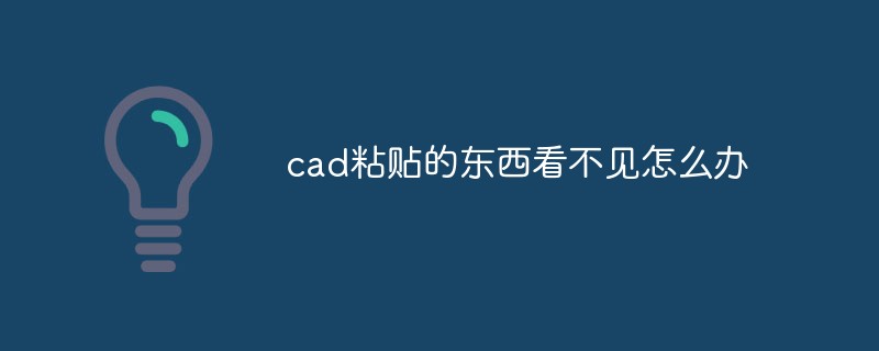 cad粘貼的東西看不見(jiàn)怎么辦